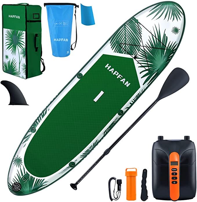 Hapfan Inflatable Stand Up Paddleboard - Comes with an Electric Pump!