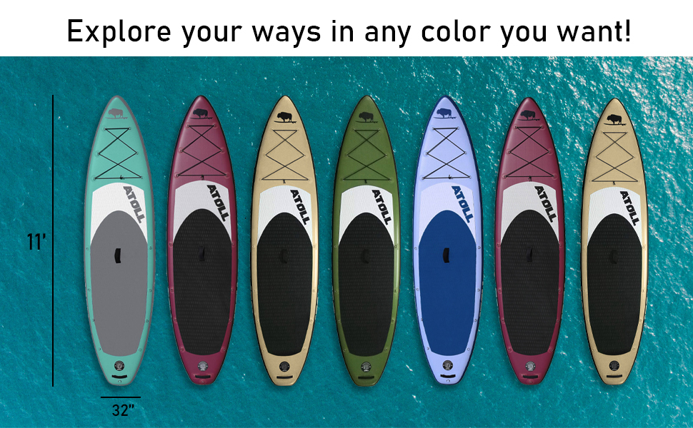 Atoll colour paddleboards range